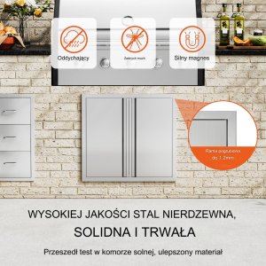 Vevor Podwójne Drzwi do Grilla 12