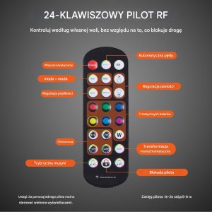 Podświetlana Półka na Butelki LED 122 cm Zdalne Sterowanie 6