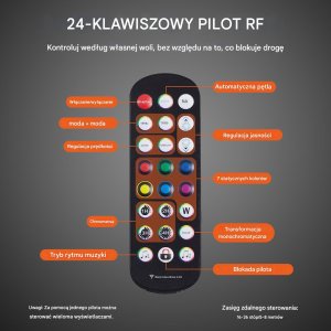 Podświetlana Półka na Butelki LED 183 cm Zdalne Sterowanie 4