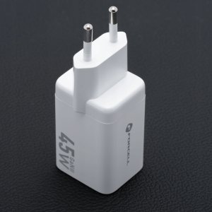 Ładowarka sieciowa do telefonu Forcell F-Energy Mini GaN III 2 x USB C PD QC4.0 45W VT-36B biała 5