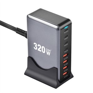 ŁADOWARKA SIECIOWA USB-C SZYBKA DO TELEFONU KOSTKA QUICK CHARGE 3.0 320W 4