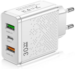 ŁADOWARKA SIECIOWA USB-C SZYBKA DO TELEFONU KOSTKA CHARGER UNIWERSALNA 30W 5