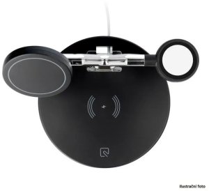 Ładowarka indukcyjna Qi 3w1 25W X970 kompatybilny z MagSafe czarna. 5