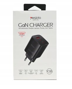 Ładowarka Zasilacz Yesido YC65 65W Gan Mini Rozmiar PD Typ C 2