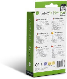 Ładowarka sieciowa USB 12W/2.4A 5V biała 8