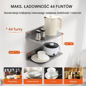 Półka Ścienna ze Stali Nierdzewnej 40,6 cm 3