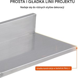 Półka Ścienna ze Stali Nierdzewnej 40,6 cm 4