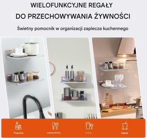 Półka Ścienna ze Stali Nierdzewnej 40,6 cm 6