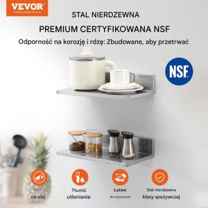 Półka Ścienna ze Stali Nierdzewnej 40,6 cm 7