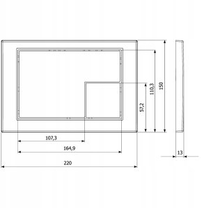 Przycisk spłukujący KKPOL  M10 do WC satynowy 2