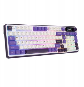 Royal Kludge RK S98 - US Layout - Hot-Swappable Chartreuse Switches - Blackberry (Baltai Violetinė) Belaidė Žaidimų Klaviatūra 5