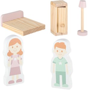 Domek dla lalek drewniany LULILO Peonio 70cm LED róż Kik Sp. z o. o. Sp. k. 8
