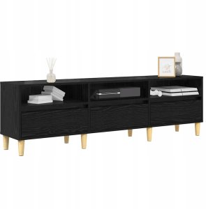 Szafka pod telewizor z szufladą Czarny dąb 150 x 30 x 45 cm Lumarko! 3