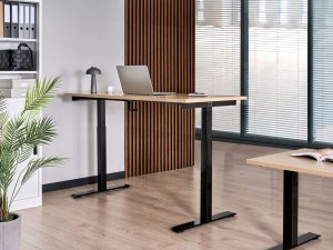 Biurko Beliani Destines Czarno-Beżowe 160 cm x 72 cm 6