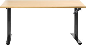 Biurko Beliani Destines Czarno-Beżowe 160 cm x 72 cm 7