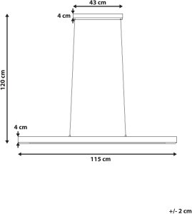 Lampa wisząca LED STEWARTS Ze ściemniaczem Drewno dębowe Jasnobrązowy 3