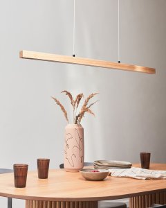 Lampa wisząca LED STEWARTS Ze ściemniaczem Drewno dębowe Jasnobrązowy 6