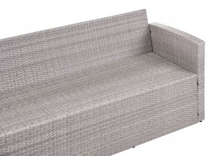 Beliani Sofa narożna ogrodowa z technorattanu 8 osobowa szara VITERBO 7