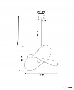 Lampa wisząca MASCOTA Len Brązowy 3