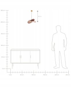 Lampa wisząca MASCOTA Len Brązowy 10