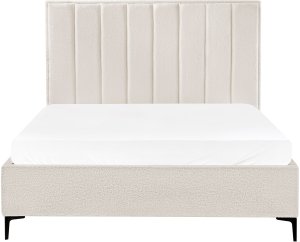 Łóżko z pojemnikiem Boucle SEZANNE 160 x 200 cm Złamana biel 7