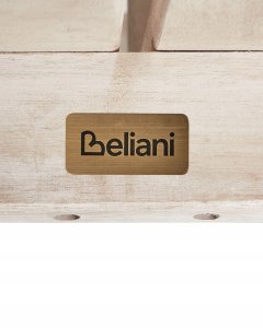 Zestaw 6 krzeseł ogrodowych z poduszkami AZZANELLO Drewno akacjowe Złamana biel 11