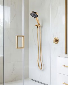 Słuchawka prysznicowa z wężem ICHMA 5 funkcji Złoty 2