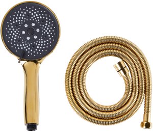 Słuchawka prysznicowa z wężem ICHMA 5 funkcji Złoty 4