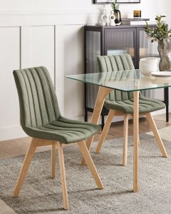 Zestaw 2 krzeseł do jadalni CALGARY Ciemnozielony 2