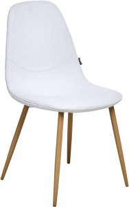 Zestaw 2 krzeseł do jadalni HILDEN Sztruks Biały 5