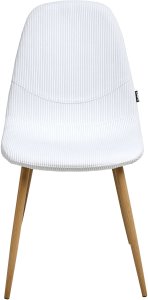 Zestaw 2 krzeseł do jadalni HILDEN Sztruks Biały 6