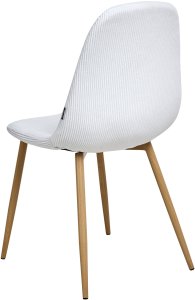 Zestaw 2 krzeseł do jadalni HILDEN Sztruks Biały 7