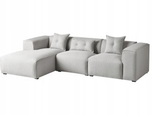 Narożnik dla 3 osób DOLVA Jasnoszary Prawostronny 4