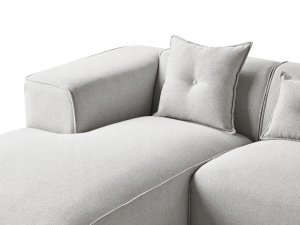 Narożnik dla 3 osób DOLVA Jasnoszary Prawostronny 7