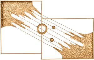 Dekoracja ścienna SKERRIES Metal 45 cm Szary 4