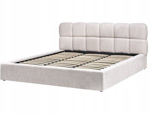 Łóżko z pojemnikiem Boucle BASTON 180 x 200 cm Jasnobeżowy 5