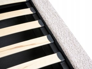 Łóżko z pojemnikiem Boucle BASTON 180 x 200 cm Jasnobeżowy 10