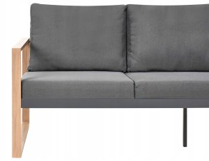 Zestaw ogrodowy ze stolikiem dla 5 osób GELSO Metal Ciemnoszary 12