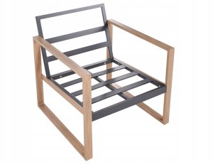 Zestaw ogrodowy ze stolikiem dla 5 osób GELSO Metal Ciemnoszary 8