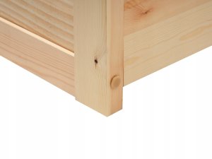 Łóżko dziecięce Domek Drewno sosnowe ORGEVAL 90 x 200 cm ze schowkiem Jasnobrązowy 10