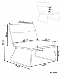 Beliani Fotel COTULLA Jasnobeżowy 3