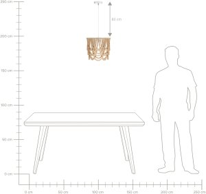 Żyrandol PUSWELI Drewno Jasnobrązowy 10