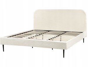 Łóżko Sztruks FLAYAT 180 x 200 cm Złamana biel 5