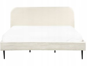 Łóżko Sztruks FLAYAT 180 x 200 cm Złamana biel 6