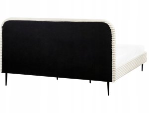 Łóżko Sztruks FLAYAT 180 x 200 cm Złamana biel 7