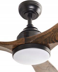 Wentylator sufitowy z lampą MOYAR Z pilotem Ciemnobrązowy 5