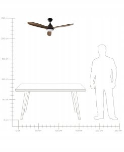 Wentylator sufitowy z lampą MOYAR Z pilotem Ciemnobrązowy 9