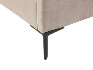 Łóżko z pojemnikiem Welur SEZANNE 180 x 200 cm Beżowoszary 11