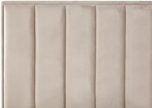 Łóżko z pojemnikiem Welur SEZANNE 180 x 200 cm Beżowoszary 8