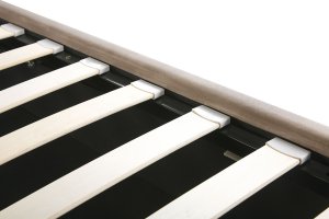 Łóżko z pojemnikiem Welur SEZANNE 180 x 200 cm Beżowoszary 10